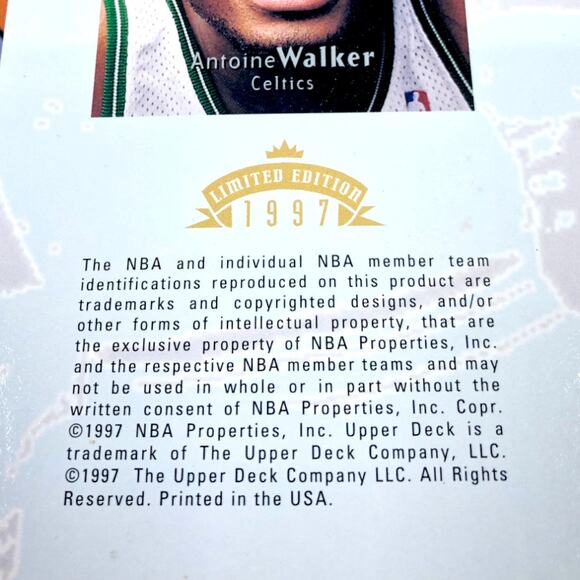 Boston Celtics 1997 NBA Draft Limited Edition Upper Deck 8"x10" Card - Picture 3 of 5